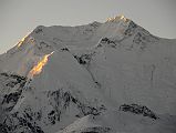 07 Annapurna II Summit Close Up At Sunrise From Waterfall Camp On The Way To Chulu Far East 